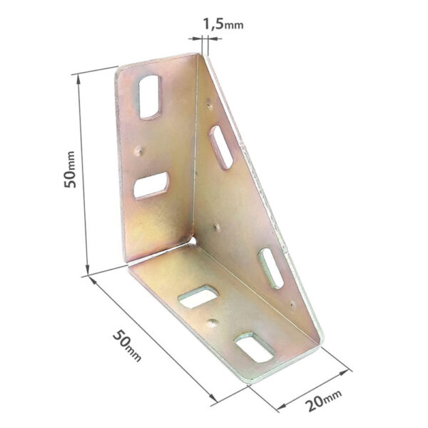 Angular multiuso 50x50x20mm Aço galvanizado 579-3