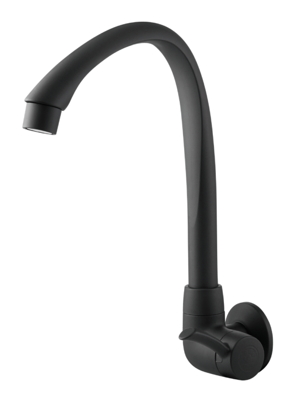 Torneira para Cozinha de Parede Bica Alta Móvel Preto Fosco Linea 1/2-3/4" TIGRE 5606
