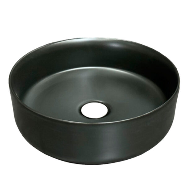 Cuba de Sobrepor Oval 360X360X115mm Preto Fosco 6225MB Good