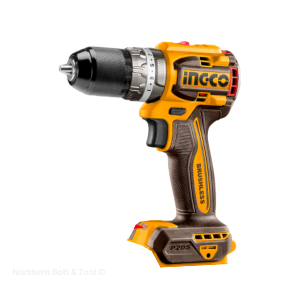 Parafusadeira E Furadeira Com Impacto 1/2” À Bateria Íon-Lítio 20v Ingco UCIDLI20602-9