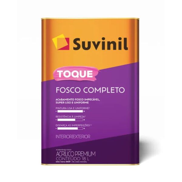 Tinta Acrílico Toque Fosco Completo 18L Branco Neve 50841593 Suvinil