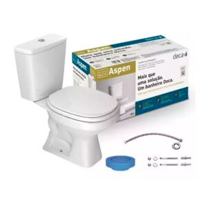 Kit Bacia c/ Caixa Acoplada Aspen Branco Deca